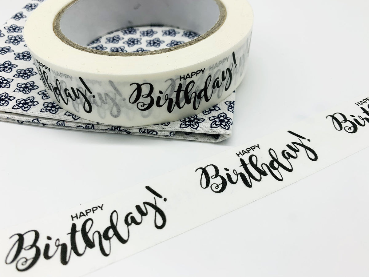 Birthday Tape, Eco Packaging, Happy Birthday, Gift Tape, Recyclable 